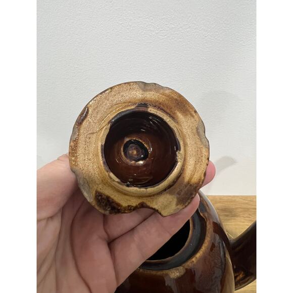 Vintage Brown Ceramic Tea Pot, No Maker Mark, Maybe Bennington?? - Picture 6 of 14